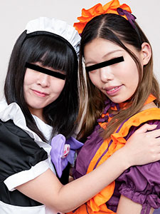 With My Friend: A friendly threesome with two cosplay girls on Halloween night (10Musume-110124_01) sample image 3